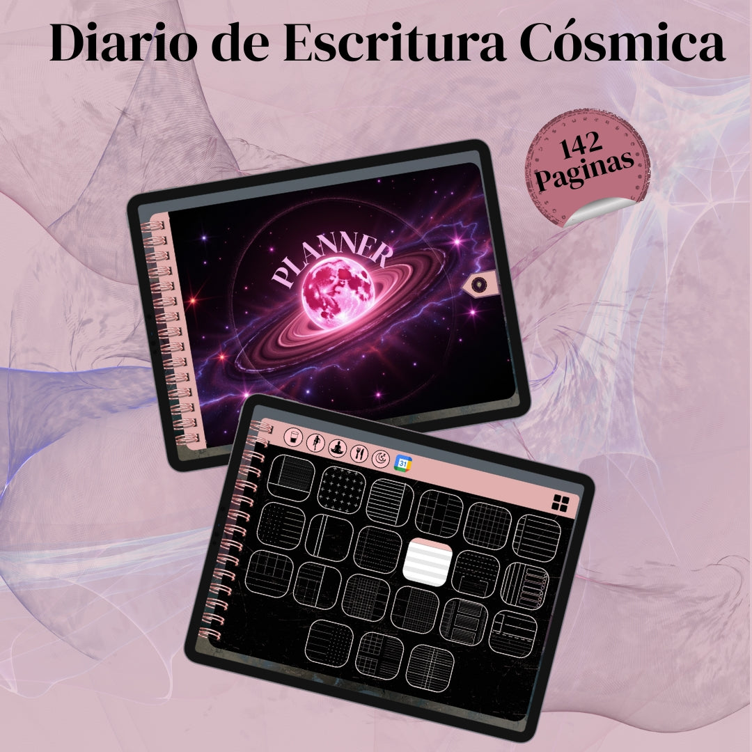 Diario de escritura cósmica, diario digital para creación