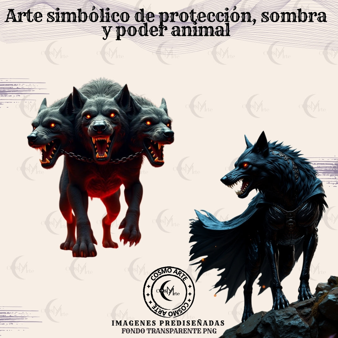 pack de 38 imágenes – guardianes de la noche | lobos, sombras y magia lunar | png descargable