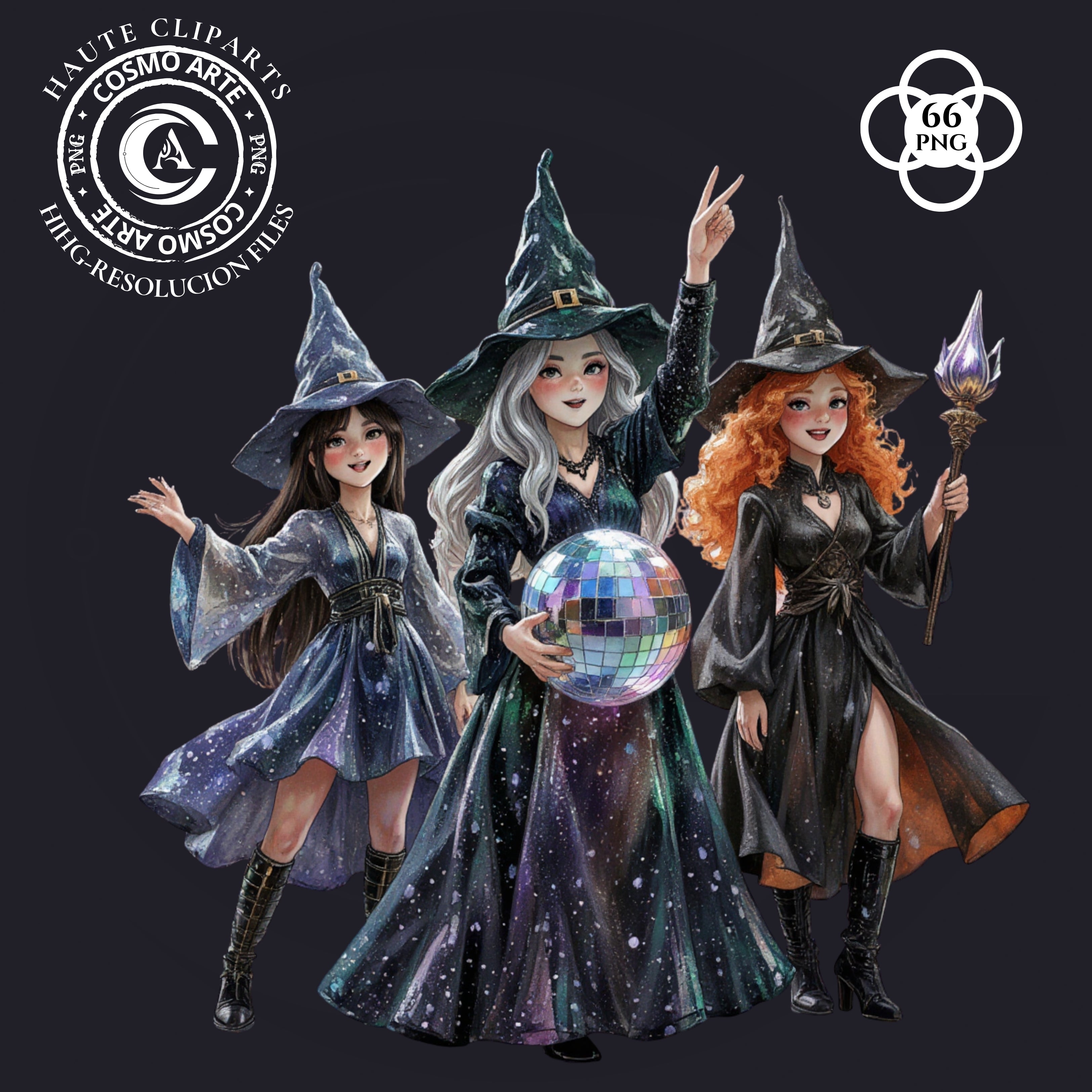 Fiesta macabra – pack de cliparts de halloween en png | alta resolución 300 ppp