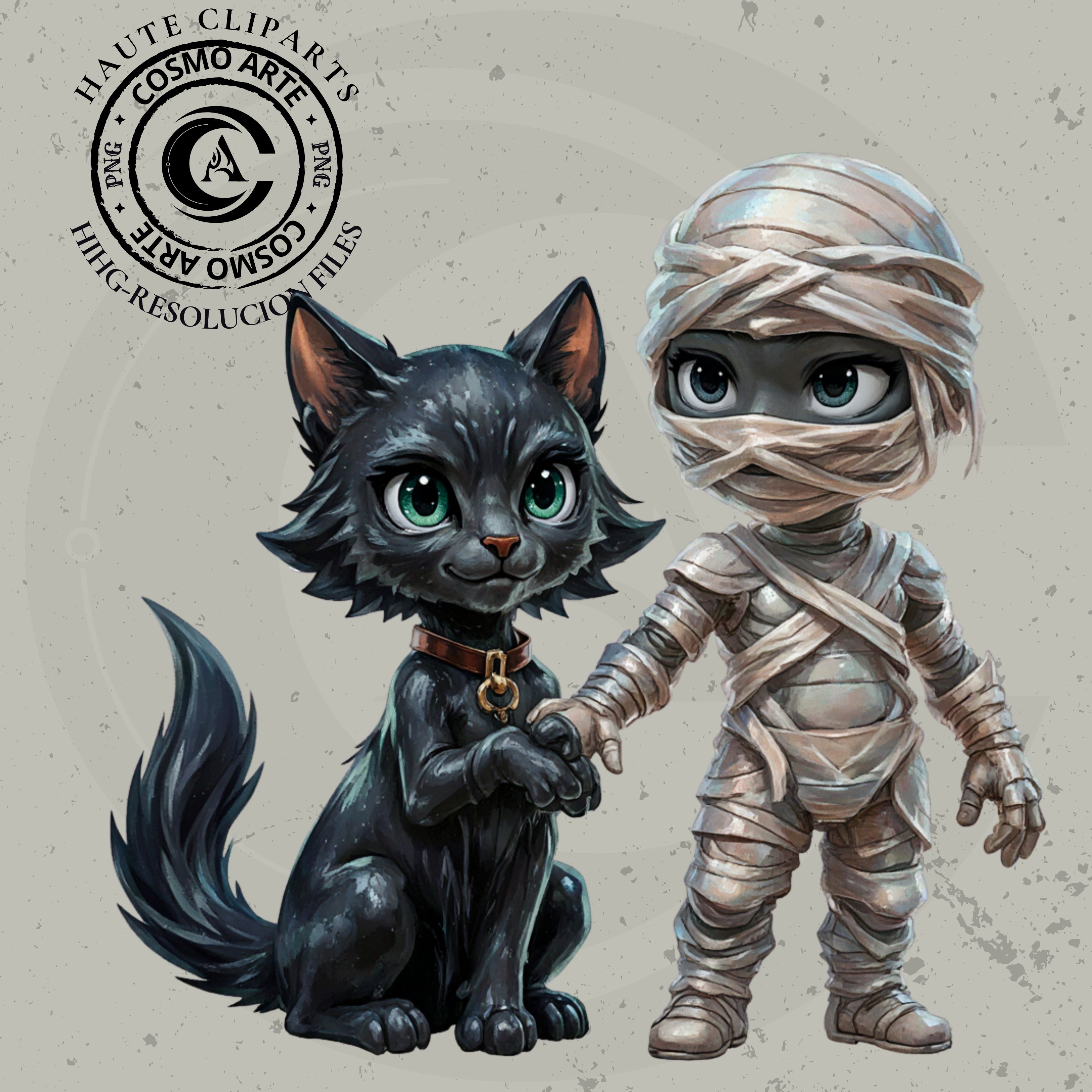 Fiesta macabra – pack de cliparts de halloween en png | alta resolución 300 ppp